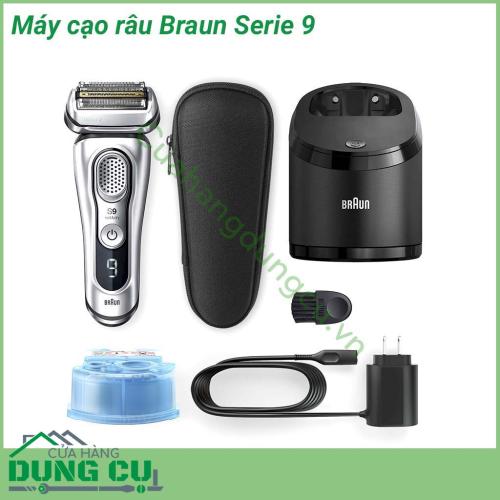 Máy cạo râu Braun Serie 9 giúp cạo râu an toàn, nhanh chóng, cạo sạch cả những sợi râu cứng, dài nhất. Máy cạo êm không làm xước da, kích thước nhỏ gọn thuận tiện cho việc di chuyển, có thể cạo ướt hoặc khô mà vẫn cho lại một kết quả hoàn hảo