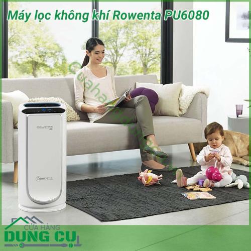 Máy lọc không khí Rowenta PU6080 dòng cao cấp 4 màng lọc, dùng được cho phòng lên đến 140m2, giúp làm sạch 99,95% không khí cũng quanh căn phòng của bạn. Khử sạch nấm mốc, mùi khói bụi, thuốc lá, loại sạch các tác nhân gây dị ứng qua 4 màng lọc: