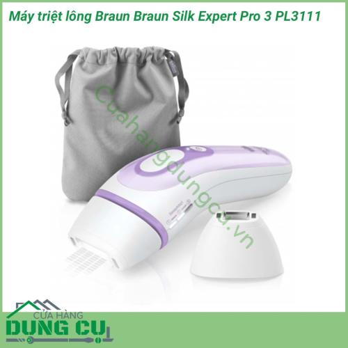 Máy triệt lông Braun Braun Silk Expert Pro 3 PL3111 an toàn, nhanh nhất và hiệu quả nhất từ ​​Braun để triệt lông vĩnh viễn