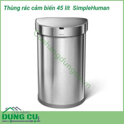 Thùng rác cảm biến 45 lít Simplehuman sử dụng công nghệ không cần chạm, thùng rác này sẽ tự động mở ra chỉ bằng một cái vẫy tay của bạn, vì vậy việc vứt rác nhanh chóng, hiệu quả và không gặp rắc rối.