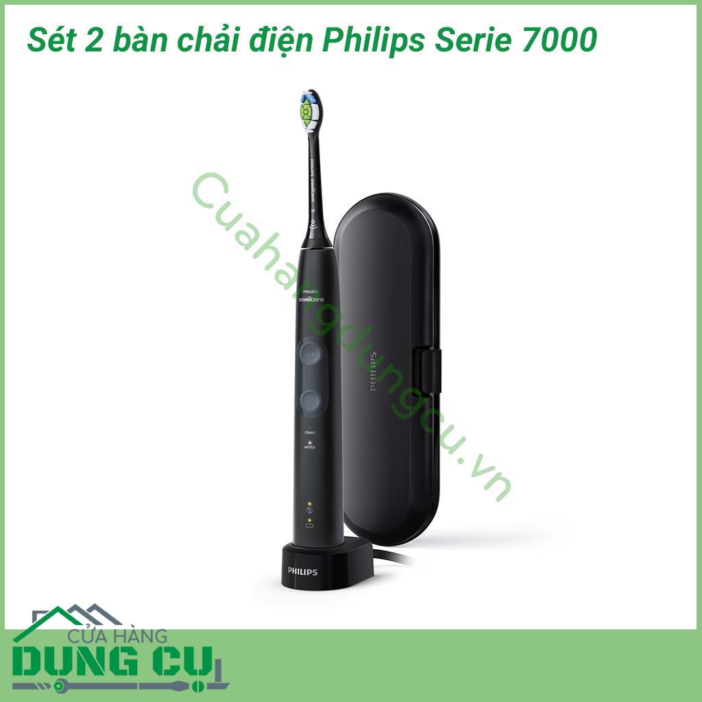 Bàn chải răng điện Philips Serie 7000 siêu sạch, chuyên gia loại bỏ mảng bám nhiều hơn gấp 10 lần so với bàn chải đánh răng thường. An toàn và nhẹ nhàng cho nhu cầu sức khỏe răng miệng.