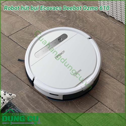 Robot hút bụi Ecovacs Deebot Ozmo 610 với sự kết hợp máy hút chân không và hệ thống lau thông minh OZMO, Ecovacs Deebot Ozmo 610 có thể xử lý hiệu quả mọi chất bẩn khô hoặc chất bẩn ướt, giúp vệ sinh toàn diện và sạch sẽ.