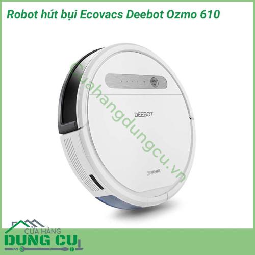 Robot hút bụi Ecovacs Deebot Ozmo 610 với sự kết hợp máy hút chân không và hệ thống lau thông minh OZMO, Ecovacs Deebot Ozmo 610 có thể xử lý hiệu quả mọi chất bẩn khô hoặc chất bẩn ướt, giúp vệ sinh toàn diện và sạch sẽ.