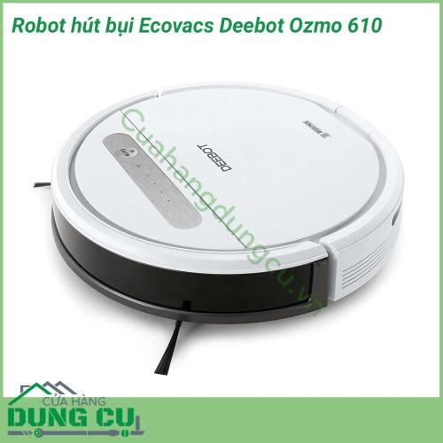 Robot hút bụi Ecovacs Deebot Ozmo 610 với sự kết hợp máy hút chân không và hệ thống lau thông minh OZMO, Ecovacs Deebot Ozmo 610 có thể xử lý hiệu quả mọi chất bẩn khô hoặc chất bẩn ướt, giúp vệ sinh toàn diện và sạch sẽ.