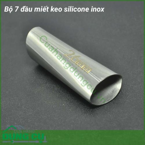 Bộ 7 đầu miết keo silicone inox cho đường keo đẹp, không mất nhiều thời gian. Chất liệu inox chống mài mòn, sử dụng lâu dài và khá bền