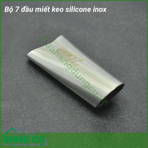 Bộ 7 đầu miết keo silicone inox cho đường keo đẹp, không mất nhiều thời gian. Chất liệu inox chống mài mòn, sử dụng lâu dài và khá bền