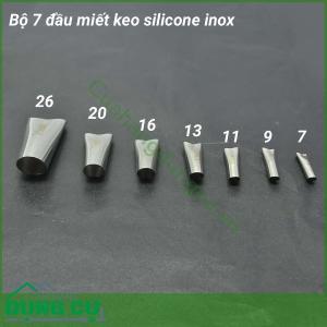 Bộ 7 đầu miết keo silicone inox