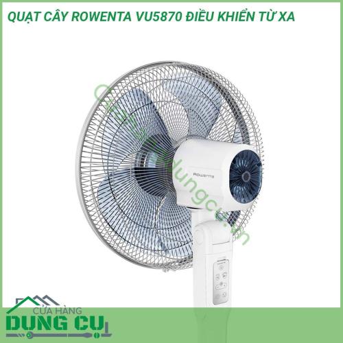 Quạt cây Rowenta VU5870 điều khiển từ xa với công suất 70W cung cấp không khí trong lành trong mỗi căn phòng, đặc biệt với âm lượng 35 dB, quạt rất yên tĩnh không gây tiếng ồn. Đây là chiếc quạt lý tưởng để sử dụng yên tĩnh khi ngủ, xem TV, làm việc.