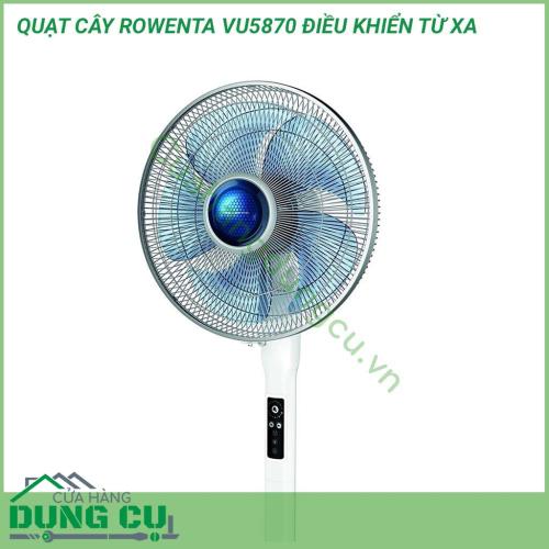 Quạt cây Rowenta VU5870 điều khiển từ xa với công suất 70W cung cấp không khí trong lành trong mỗi căn phòng, đặc biệt với âm lượng 35 dB, quạt rất yên tĩnh không gây tiếng ồn. Đây là chiếc quạt lý tưởng để sử dụng yên tĩnh khi ngủ, xem TV, làm việc.