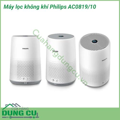 Máy lọc không khí Philips AC0819/10 thiết kế hiện đại, loại bỏ 99,97% các chất gây dị ứng trong không khí. Lưu lượng lọc CADR hạt: 190 m³/h. Sản phẩm phù hợp với phòng kích thước lên tới 49 mét vuông.