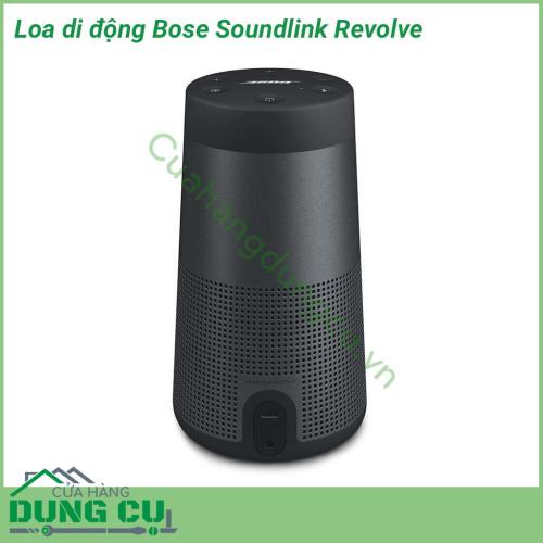 Loa di động Bose Soundlink Revolve có thiết kế ấn tượng độc đáo, kiểu dáng hình trụ đứng được bọc lớp vỏ nhôm nguyên khối sang trọng. Loa nghe nhạc khiến người dùng vô cùng hài lòng với chất âm sống động mạnh mẽ, lan tỏa khắp không gian rộng