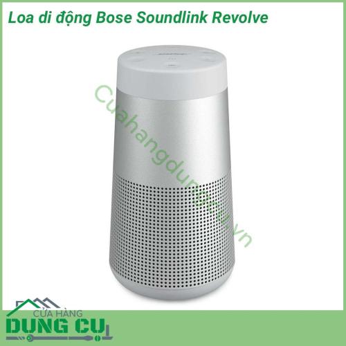 Loa di động Bose Soundlink Revolve có thiết kế ấn tượng độc đáo, kiểu dáng hình trụ đứng được bọc lớp vỏ nhôm nguyên khối sang trọng. Loa nghe nhạc khiến người dùng vô cùng hài lòng với chất âm sống động mạnh mẽ, lan tỏa khắp không gian rộng