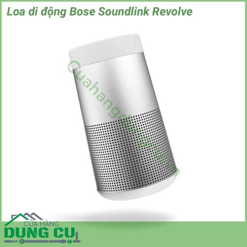 Loa di động Bose Soundlink Revolve có thiết kế ấn tượng độc đáo, kiểu dáng hình trụ đứng được bọc lớp vỏ nhôm nguyên khối sang trọng. Loa nghe nhạc khiến người dùng vô cùng hài lòng với chất âm sống động mạnh mẽ, lan tỏa khắp không gian rộng