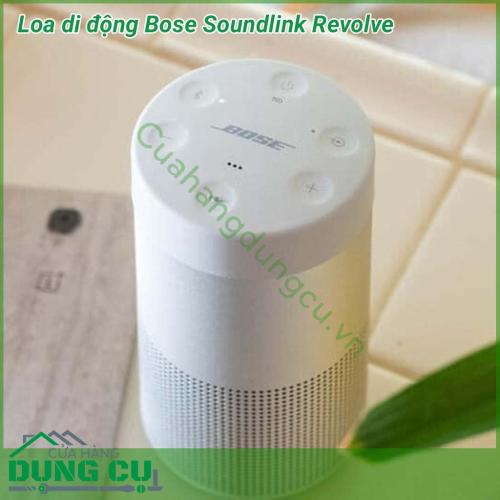 Loa di động Bose Soundlink Revolve có thiết kế ấn tượng độc đáo, kiểu dáng hình trụ đứng được bọc lớp vỏ nhôm nguyên khối sang trọng. Loa nghe nhạc khiến người dùng vô cùng hài lòng với chất âm sống động mạnh mẽ, lan tỏa khắp không gian rộng