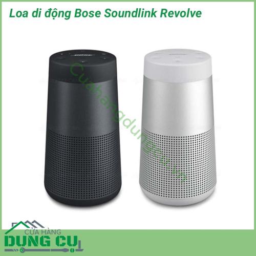 Loa di động Bose Soundlink Revolve có thiết kế ấn tượng độc đáo, kiểu dáng hình trụ đứng được bọc lớp vỏ nhôm nguyên khối sang trọng. Loa nghe nhạc khiến người dùng vô cùng hài lòng với chất âm sống động mạnh mẽ, lan tỏa khắp không gian rộng