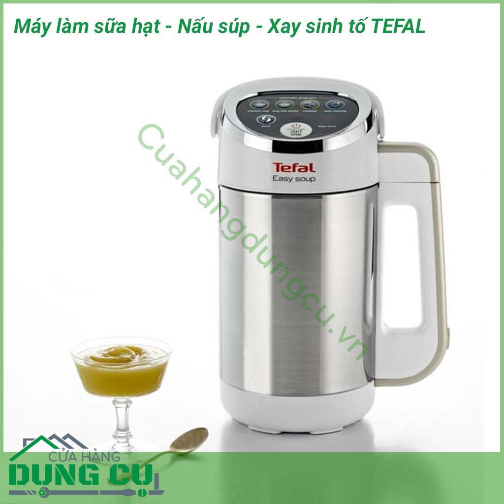 Máy làm sữa hạt - Nấu cháo Tefal tự động xay, nấu toàn bộ chỉ cần cho hạt, đổ nước và lựa chọn chương trình, chờ đợi 20 phút là xong. Các mẹ thường xuyên nấu cháo, nấu súp, làm sữa hạt, làm smoothie không nên bỏ qua cơ hội này nhé, tiện lợi vô cùng