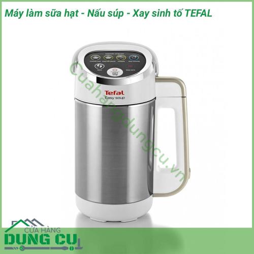 Máy làm sữa hạt - Nấu cháo Tefal tự động xay, nấu toàn bộ chỉ cần cho hạt, đổ nước và lựa chọn chương trình, chờ đợi 20 phút là xong. Các mẹ thường xuyên nấu cháo, nấu súp, làm sữa hạt, làm smoothie không nên bỏ qua cơ hội này nhé, tiện lợi vô cùng