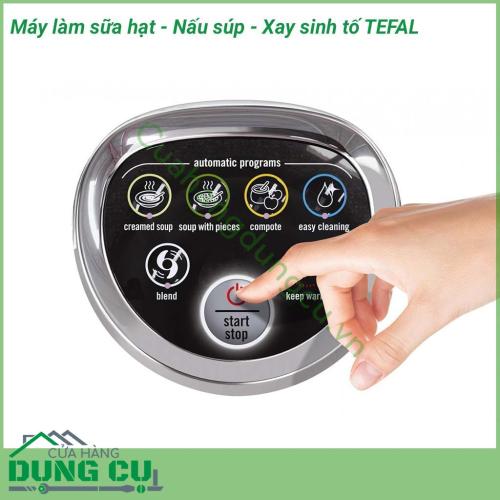 Máy làm sữa hạt - Nấu cháo Tefal tự động xay, nấu toàn bộ chỉ cần cho hạt, đổ nước và lựa chọn chương trình, chờ đợi 20 phút là xong. Các mẹ thường xuyên nấu cháo, nấu súp, làm sữa hạt, làm smoothie không nên bỏ qua cơ hội này nhé, tiện lợi vô cùng