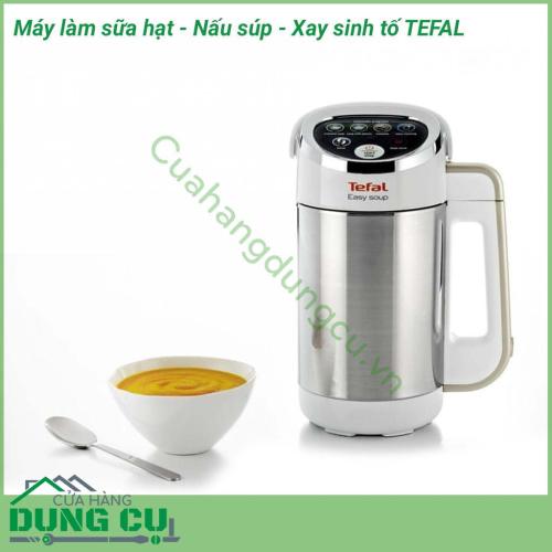 Máy làm sữa hạt - Nấu cháo Tefal tự động xay, nấu toàn bộ chỉ cần cho hạt, đổ nước và lựa chọn chương trình, chờ đợi 20 phút là xong. Các mẹ thường xuyên nấu cháo, nấu súp, làm sữa hạt, làm smoothie không nên bỏ qua cơ hội này nhé, tiện lợi vô cùng