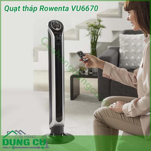 Quạt tháp Rowenta VU6670 giải pháp tối ưu cho tất cả cá băn khoăn của bạn. Quạt dùng cho phòng điều hoà, gió dịu mát, không bạt hơi rất phù hợp cho không gian phòng ngủ tạo độ mát dịu và ko gây ra tiếng ồn giúp có giấc ngủ ngon. 