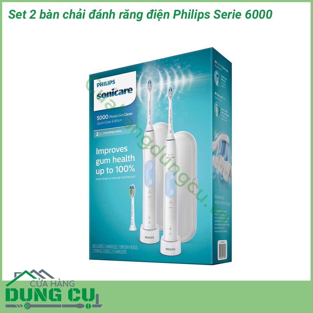 Bàn chải đánh răng điện Philips Series 6000 sẽ giúp mang đến cho người dùng một hàm răng trắng sáng. Với thiết kế sang trọng, cùng công nghệ mới nhất sẽ giúp mọi người có thể nhẹ nhàng làm sạch mảng bám của kẻ răng, giúp răng có thể trắng khỏe