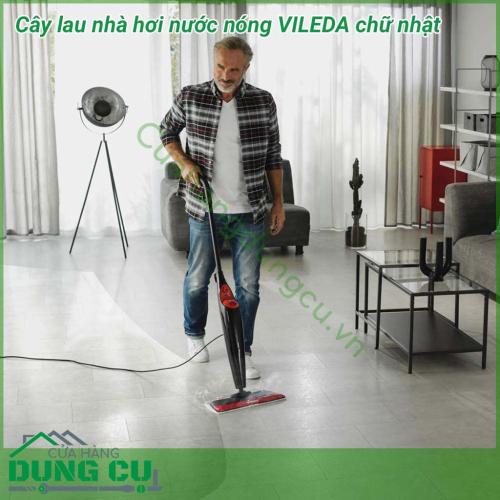 Cây lau nhà hơi nước nóng VILEDA chữ nhật sử dụng công nghệ tạo hơi nước ở 100 độ C, cây lau nhà hơi nước VILEDA giúp bạn làm sạch từ mặt sàn đá hoa, đến sàn gỗ và thậm chí cả thảm một cách hiệu quả, đã được chứng minh diệt đến 99,99% vi khuẩn