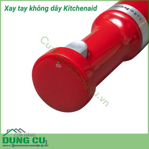 Xay tay không dây Kitchenaid xay được 25 bát súp trong một lần sạc đầy. Với thời gian sạc nhanh trong 20 phút, bạn có thể tạo ra một ly sinh tố hoặc súp cà chua