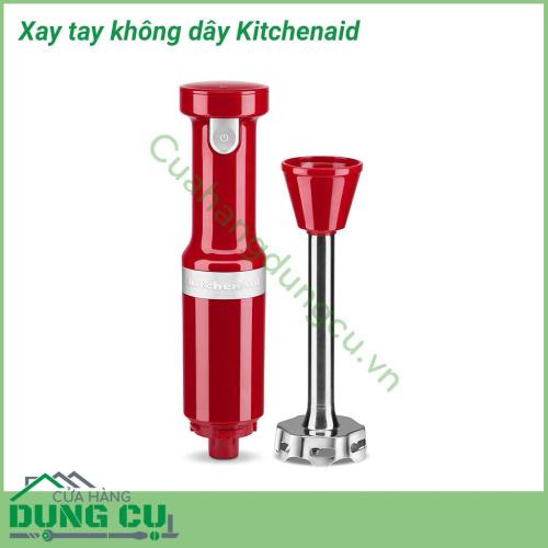 Xay tay không dây Kitchenaid xay được 25 bát súp trong một lần sạc đầy. Với thời gian sạc nhanh trong 20 phút, bạn có thể tạo ra một ly sinh tố hoặc súp cà chua