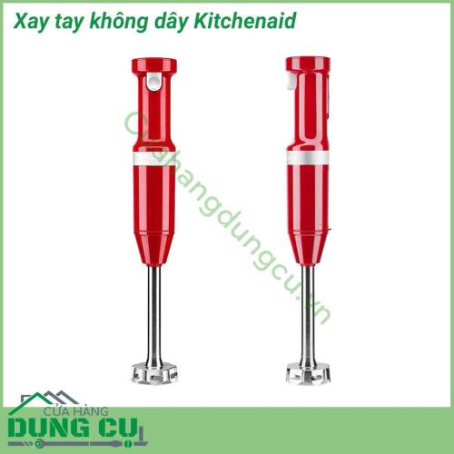 Xay tay không dây Kitchenaid xay được 25 bát súp trong một lần sạc đầy. Với thời gian sạc nhanh trong 20 phút, bạn có thể tạo ra một ly sinh tố hoặc súp cà chua