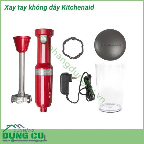 Xay tay không dây Kitchenaid xay được 25 bát súp trong một lần sạc đầy. Với thời gian sạc nhanh trong 20 phút, bạn có thể tạo ra một ly sinh tố hoặc súp cà chua