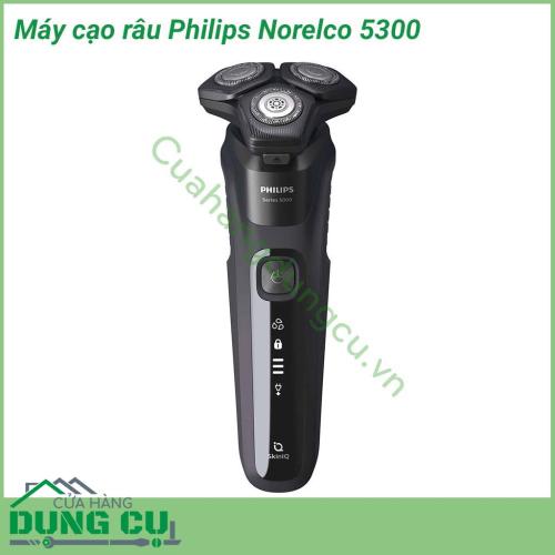 Máy cạo râu Philips Norelco 5300 mạnh mẽ, nhẹ nhàng trên da, mang lại cảm giác cạo râu mạnh mẽ nhưng thoải mái, giờ đây cạo được nhiều vị trí hơn trên sau mỗi buổi sáng với lưỡi SkinProtect.