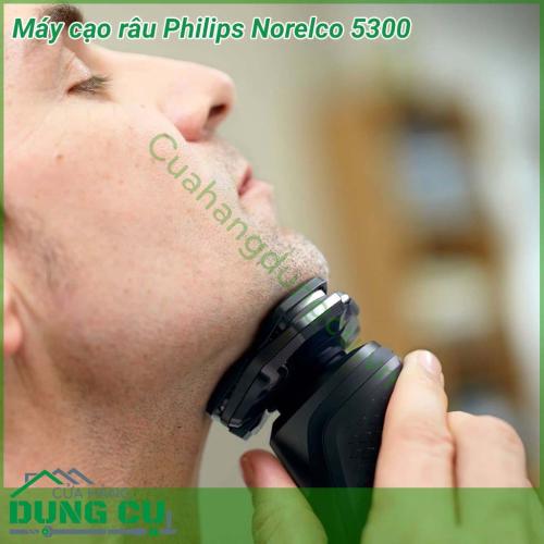 Máy cạo râu Philips Norelco 5300 mạnh mẽ, nhẹ nhàng trên da, mang lại cảm giác cạo râu mạnh mẽ nhưng thoải mái, giờ đây cạo được nhiều vị trí hơn trên sau mỗi buổi sáng với lưỡi SkinProtect.