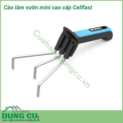 Cào làm đất mini Cellfast 42-004 với chất liệu làm bằng thép không gỉ chất lượng cao là lựa chọn tin cậy cho các anh chị đang tìm 1 cái cào để cào rễ cào cỏ xới đất bứng cây hỗ trợ trồng hoa trong chậu hay trồng rau sân thượng.