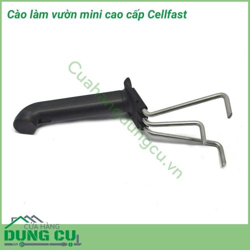 Cào làm đất mini Cellfast 42-004 với chất liệu làm bằng thép không gỉ chất lượng cao là lựa chọn tin cậy cho các anh chị đang tìm 1 cái cào để cào rễ cào cỏ xới đất bứng cây hỗ trợ trồng hoa trong chậu hay trồng rau sân thượng.