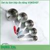 Set âu làm bếp đa năng VONSHEF được làm bằng inox cao cấp không gỉ, đế silicon chống trượt, nắp nhựa kín giúp bảo quản thực phẩm rất tốt
