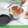 Set âu làm bếp đa năng VONSHEF được làm bằng inox cao cấp không gỉ, đế silicon chống trượt, nắp nhựa kín giúp bảo quản thực phẩm rất tốt