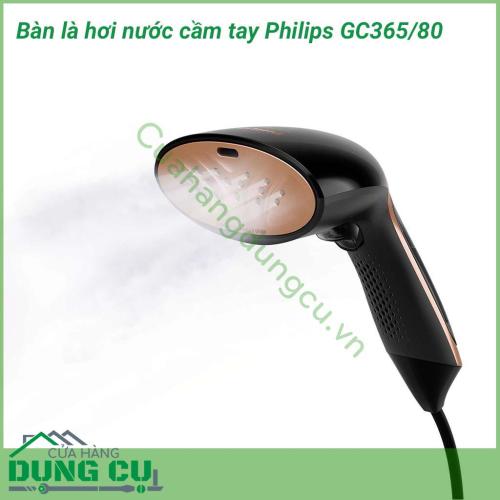 Bàn là hơi nước cầm tay Philips GC365/80 có công suất 1300W nhỏ gọn giúp bạn nhanh chóng là ủi tất cả các chất liệu vải, các loại quần áo có chất liệu khó là như voan, lụa, len, ren, dạ, kaki, bò... mà không cần đến cầu là, không gây nóng ra xung quanh. 