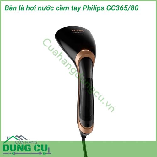 Bàn là hơi nước cầm tay Philips GC365/80 có công suất 1300W nhỏ gọn giúp bạn nhanh chóng là ủi tất cả các chất liệu vải, các loại quần áo có chất liệu khó là như voan, lụa, len, ren, dạ, kaki, bò... mà không cần đến cầu là, không gây nóng ra xung quanh. 