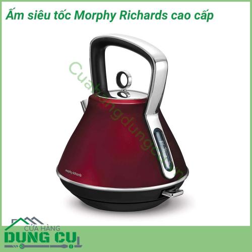 Ấm siêu tốc Morphy Richards cao cấp với thiết kế CỔ ĐIỂN - SANG TRỌNG, lớp mạ chống bám bẩn giúp ấm trông luôn như mới, nổi bật và sáng bừng căn bếp của bạn. Hộp đựng đẹp và sang trọng - rất ý nghĩa khi làm quà tặng