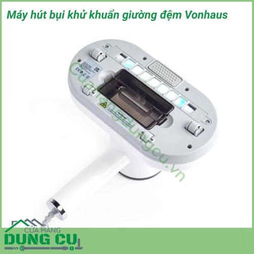 Máy hút bụi khử khuẩn giường đệm Vonhaus giúp ngôi nhà sạch sẽ, an toàn hơn. Với tia cực tím xuyên qua các bề mặt và loại bỏ các sinh vật có hại, cũng như máy khuấy rung mạnh để làm sạch mạt bụi và tất cả các chất bẩn sống trong nệm của bạn