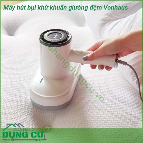 Máy hút bụi khử khuẩn giường đệm Vonhaus giúp ngôi nhà sạch sẽ, an toàn hơn. Với tia cực tím xuyên qua các bề mặt và loại bỏ các sinh vật có hại, cũng như máy khuấy rung mạnh để làm sạch mạt bụi và tất cả các chất bẩn sống trong nệm của bạn