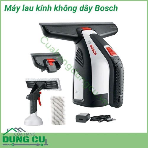 Máy lau kính không dây Bosch có thể dễ dàng lau sạch kích xe hơi, cửa sổ, các loại chất lỏng trên bàn cũng sẽ được hút và làm sạch mà không để lại bất cứ vệt nào