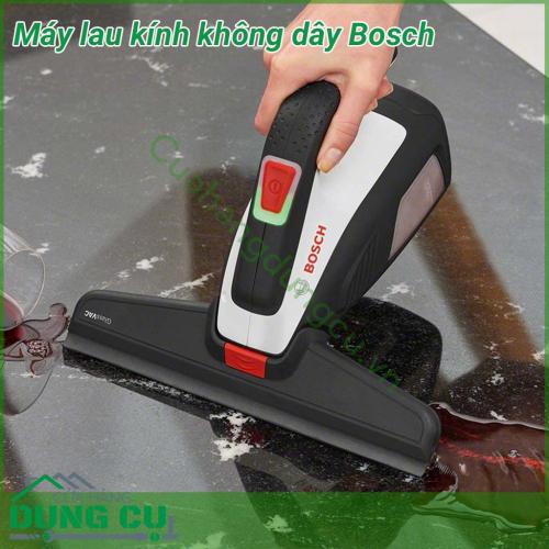 Máy lau kính không dây Bosch có thể dễ dàng lau sạch kích xe hơi, cửa sổ, các loại chất lỏng trên bàn cũng sẽ được hút và làm sạch mà không để lại bất cứ vệt nào