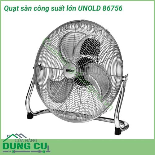 Quạt sàn công suất lớn UNOLD 86756 thu hút ánh nhìn với một chút cổ điển và màu bạc sáng bóng của vật liệu inox cao cấp. Quạt sàn Unold sẽ mang đến những làn gió dễ chịu đầy sảng khoái.