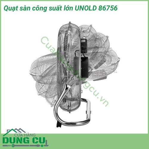 Quạt sàn công suất lớn UNOLD 86756 thu hút ánh nhìn với một chút cổ điển và màu bạc sáng bóng của vật liệu inox cao cấp. Quạt sàn Unold sẽ mang đến những làn gió dễ chịu đầy sảng khoái.