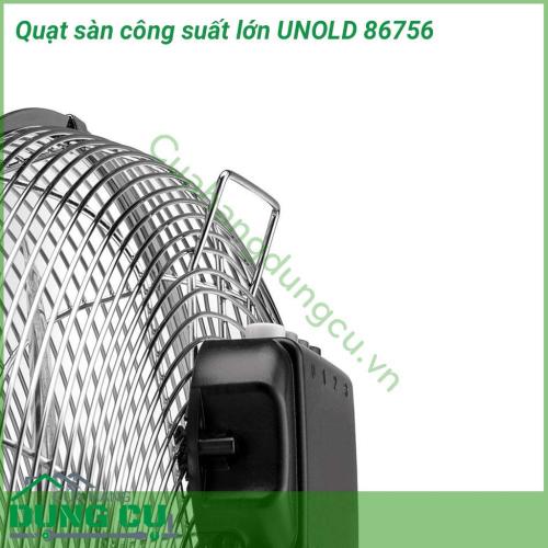 Quạt sàn công suất lớn UNOLD 86756 thu hút ánh nhìn với một chút cổ điển và màu bạc sáng bóng của vật liệu inox cao cấp. Quạt sàn Unold sẽ mang đến những làn gió dễ chịu đầy sảng khoái.