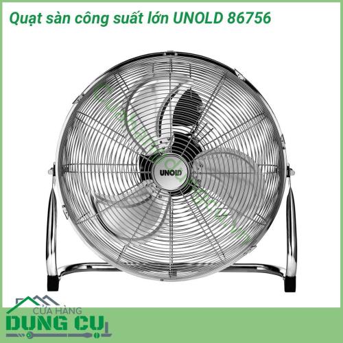 Quạt sàn công suất lớn UNOLD 86756 thu hút ánh nhìn với một chút cổ điển và màu bạc sáng bóng của vật liệu inox cao cấp. Quạt sàn Unold sẽ mang đến những làn gió dễ chịu đầy sảng khoái.