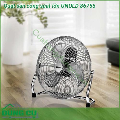 Quạt sàn công suất lớn UNOLD 86756 thu hút ánh nhìn với một chút cổ điển và màu bạc sáng bóng của vật liệu inox cao cấp. Quạt sàn Unold sẽ mang đến những làn gió dễ chịu đầy sảng khoái.