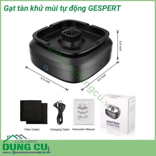 Gạt tàn khử mùi tự động GESPERT không chỉ là một cái gạt tàn xì gà, thuốc lá đơn thuần mà còn có chức năng lọc các tạp chất và loại bỏ mùi,  dụng cụ khử khói/khử mùi cho người hút thuốc.