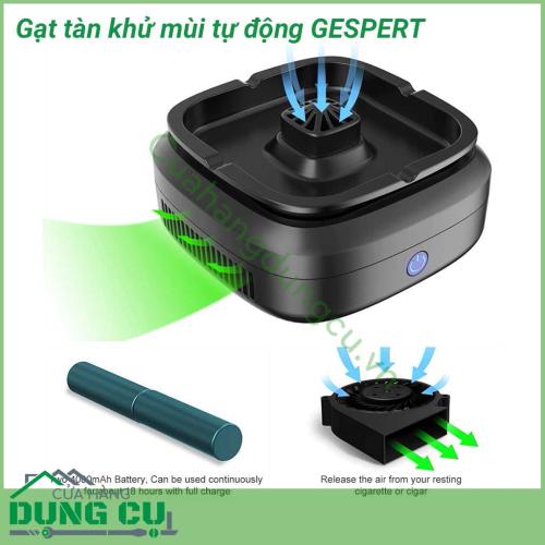 Gạt tàn khử mùi tự động GESPERT không chỉ là một cái gạt tàn xì gà, thuốc lá đơn thuần mà còn có chức năng lọc các tạp chất và loại bỏ mùi,  dụng cụ khử khói/khử mùi cho người hút thuốc.